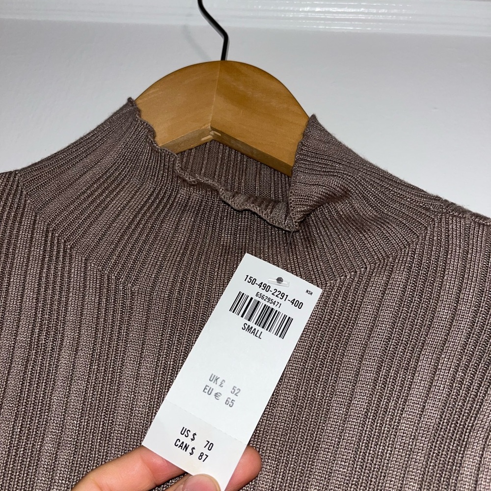 NWT Abercrombie & Fitch Beige Turtleneck Bodysuit - Picture 6 of 10